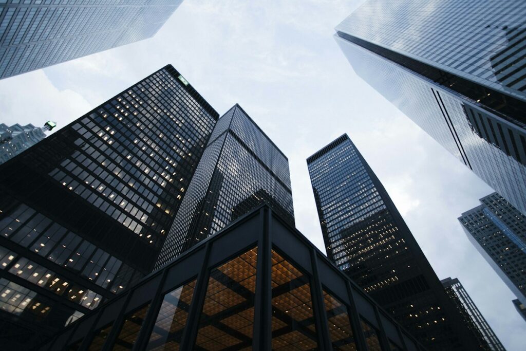 Commercial buildings — illustrative photograph