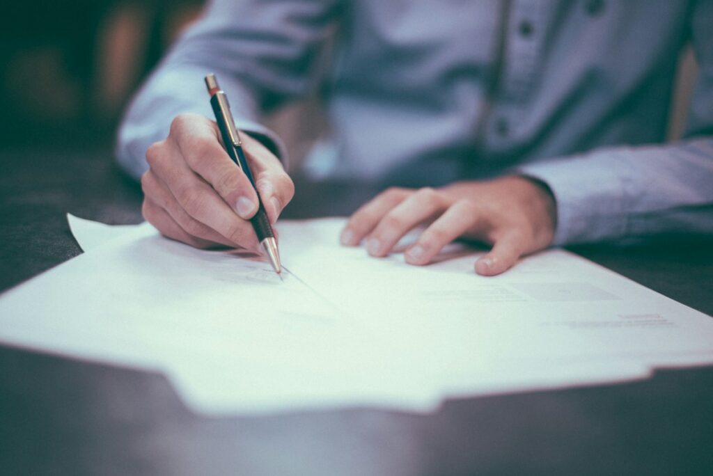 Business paperwork — illustrative photograph
